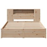 vidaXL Lit bibliothèque sans matelas 140x190 cm bois de pin massif