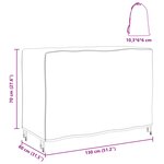 vidaXL Housse pour mobilier d'extérieur Noir 130 x 80 x 70 cm 420D