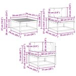 vidaXL Ensemble de canapés d'extérieur 5 Pièces Blanc et gris clair