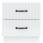 vidaXL Cabinet de chevet avec tiroir 2 Pièces Blanc 43 x 34 5 x 44 5 cm