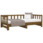 vidaXL Lit coulissant sans matelas marron miel 2x(90x190) cm