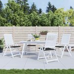vidaXL Coussins de chaise jardin lot de 4 noir 50x50x3 cm tissu oxford