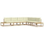 vidaXL Ensemble de canapés d'extérieur Blanc 357 x 198 5 x 73 cm