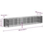 vidaXL Lit surélevé à gabion Fer galvanisé 600x100x100 cm