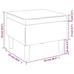 vidaXL Tabouret avec pieds en bois Crème Tissu