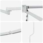 vidaXL Cadre de store rétractable électrique Blanc 5 x 3 m Aluminium