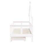 vidaXL Cadre de lit enfant tiroirs blanc 70x140 cm bois de pin massif