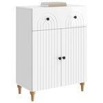 vidaXL Buffet Blanc brillant 66 x 34 5 x 90 cm Bois d'ingénierie