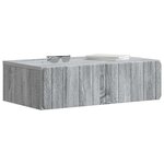 vidaXL Table d'appoint murale Sonoma gris 59 x 34 5 x 17 cm