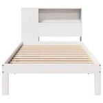vidaXL Lit bibliothèque sans matelas blanc 100x200 cm bois pin massif