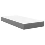 Matelas à ressorts ensachés vidaXL Gris clair Médium 100x200x20 cm Tissu