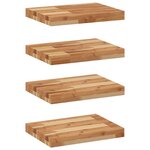 vidaXL Étagères flottantes 4 Pièces 40x30x4 cm acacia massif à l'huile