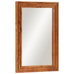 vidaXL Miroir salle de bain 50x70 cm bois massif d'acacia et verre