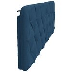 vidaXL Coussin de tête de lit bleu 180 cm tissu