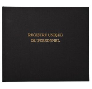 Registre 27x32cm - Registre unique du personnel (salariés et stagiaires) - 100 pages EXACOMPTA