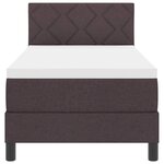 vidaXL Lit boxspring avec matelas Marron foncé 80 x 200 cm tissu