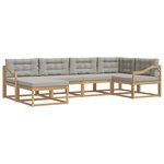 vidaXL Ensemble de canapés d'extérieur 5 pc Blanc et gris clair