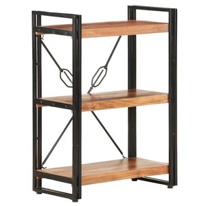 vidaXL Bibliothèque à 3 niveaux 60x30x80 cm Bois d'acacia massif