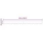 vidaXL Valence de auvent pour cadre de 2 5 m  blanc  2.3x0.2 m