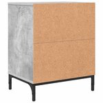 vidaXL Tables de chevet avec tiroir 2 Pièces Gris béton 49 x 36 x 61 cm