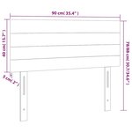 vidaXL Tête de lit à LED Vert foncé 90x5x78/88 cm Velours