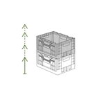 Pack and Move - Bac Rangement Pliable - Charge 5 kg - 27 5 x 37 x 19 cm - Stockage Outillage Bricolage - Rangement Facile - Robuste- 15L