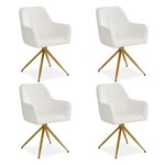 Chaise de salle à manger lot 4 chaises blanc