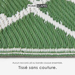 Tapis extérieur terrasse réversible - Tapis de jardin imperméable et résistant UV - Ada - Vert- 180x270 cm - HOMESCAPES
