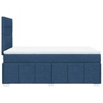 vidaXL Sommier à lattes de lit avec matelas Bleu 120x200 cm Tissu