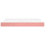 vidaXL Matelas de lit à ressorts ensachés rose 140x210x20 cm velours