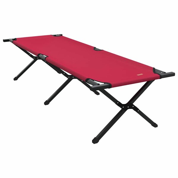 vidaXL Lit de camping pliant Rouge Tissu Oxford