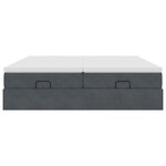 VidaXL Cadre de lit ottoman avec matelas gris foncé 180x200cm velours
