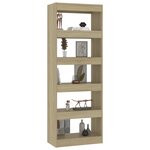 vidaXL Bibliothèque/séparateur de pièce chêne sonoma bois d'ingénierie