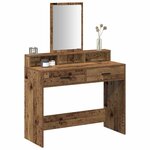 vidaXL Table de Toilette avec tiroir Bois ancien 100 x 41 x 140 cm