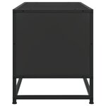vidaXL Meuble TV noir 80x34 5x40 cm bois d'ingénierie et métal