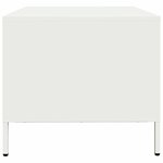 vidaXL Table basse blanc 68 5x50x43 5 cm acier laminé à froid