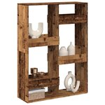 vidaXL Cloison de séparation vieux bois 100x33x135cm bois d'ingénierie