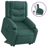vidaXL Fauteuil inclinable vert foncé tissu