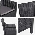 vidaXL Fauteuil Anthracite PP