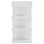 vidaXL Table de bar étagère de rangement Blanc brillant 100x50x101 5cm