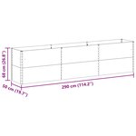 vidaXL Jardinière surélevée 290 x 50 x 68 cm Acier galvanisé