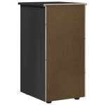 vidaXL Armoire Noir 34 x 39 x 61 5 cm Bois de Pin Massif