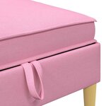 vidaXL Canapé modulaire avec rangement 5 Pièces Rose Tissu