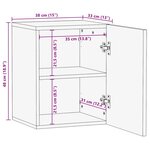 vidaXL Armoire murale de salle de bain noir bois d'ingénierie