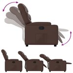 vidaXL Fauteuil inclinable Marron Similicuir