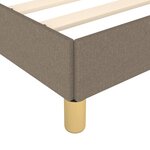 vidaXL Cadre de lit sans matelas taupe 140x190 cm tissu
