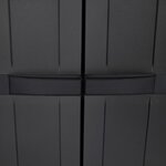 vidaXL Armoire de rangement d'extérieur noir 65x37x165 cm PP