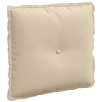 vidaXL Coussin de Dos Crème 50 x 45 cm Tissu en microfibre