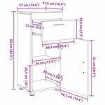 vidaXL Cabinet de salle de bain avec stockage TULUM chêne artisanal
