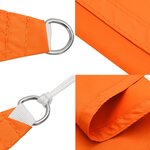 vidaXL Voile de parasol tissu oxford rectangulaire 3x6 m orange
